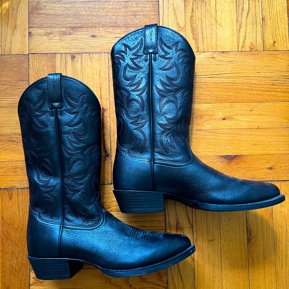 Ariat Heritage R Toe Black Western Boot 12D BRAND NEW